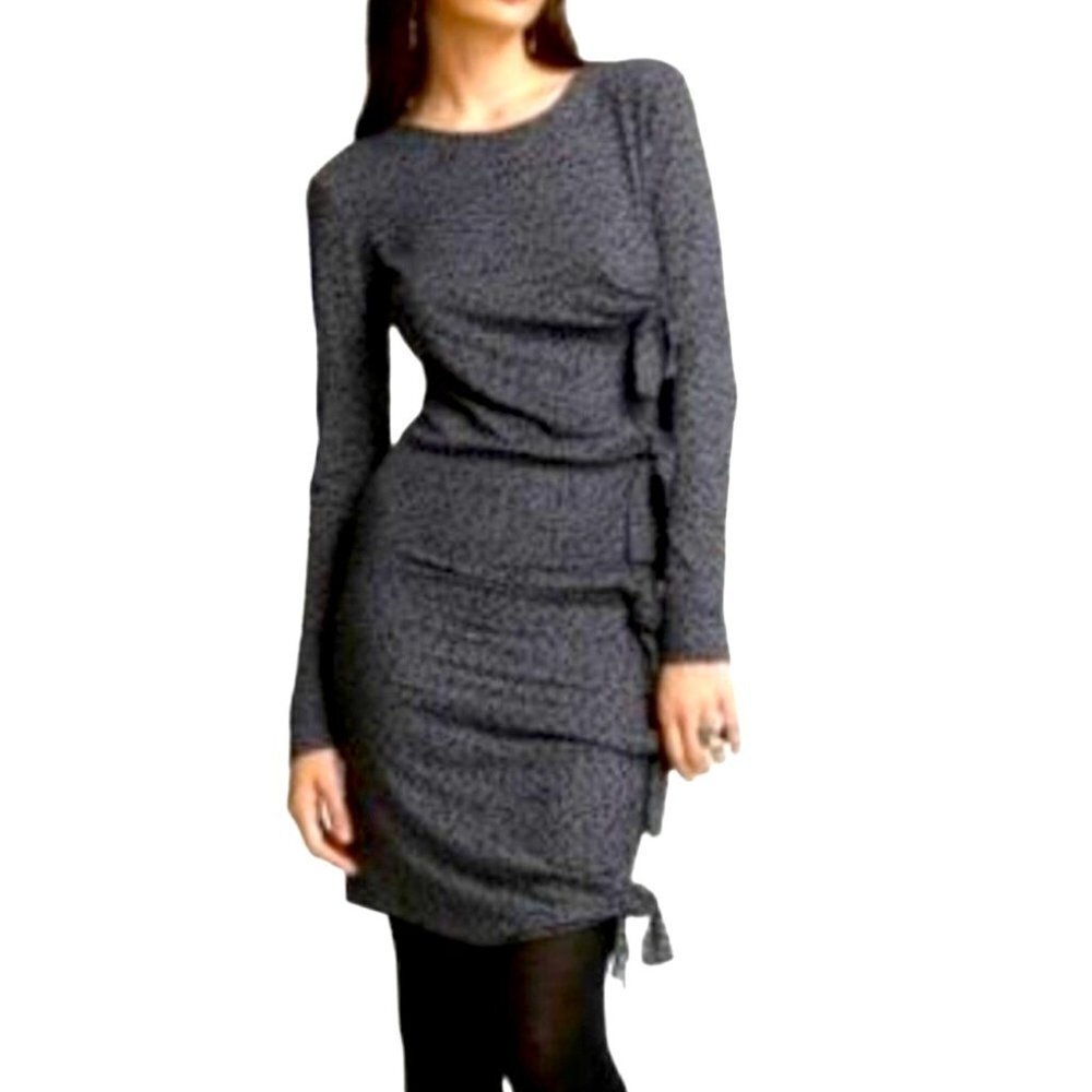 Gryphon New York  Winter Knot Animal Print Fitted Bodycon Women midi Dress S